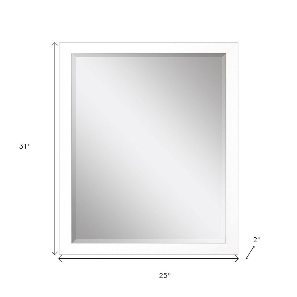 31" White Framed Accent Mirror — view 4