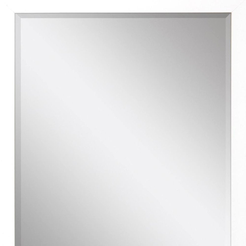 31" White Framed Accent Mirror — view 3