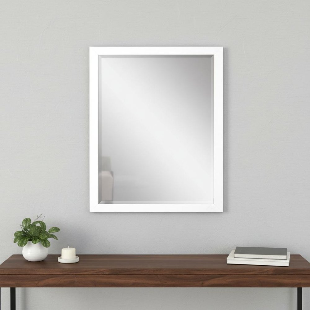 31" White Framed Accent Mirror — view 5