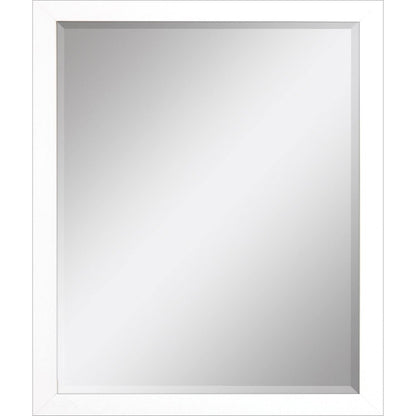 33" White Framed Accent Mirror