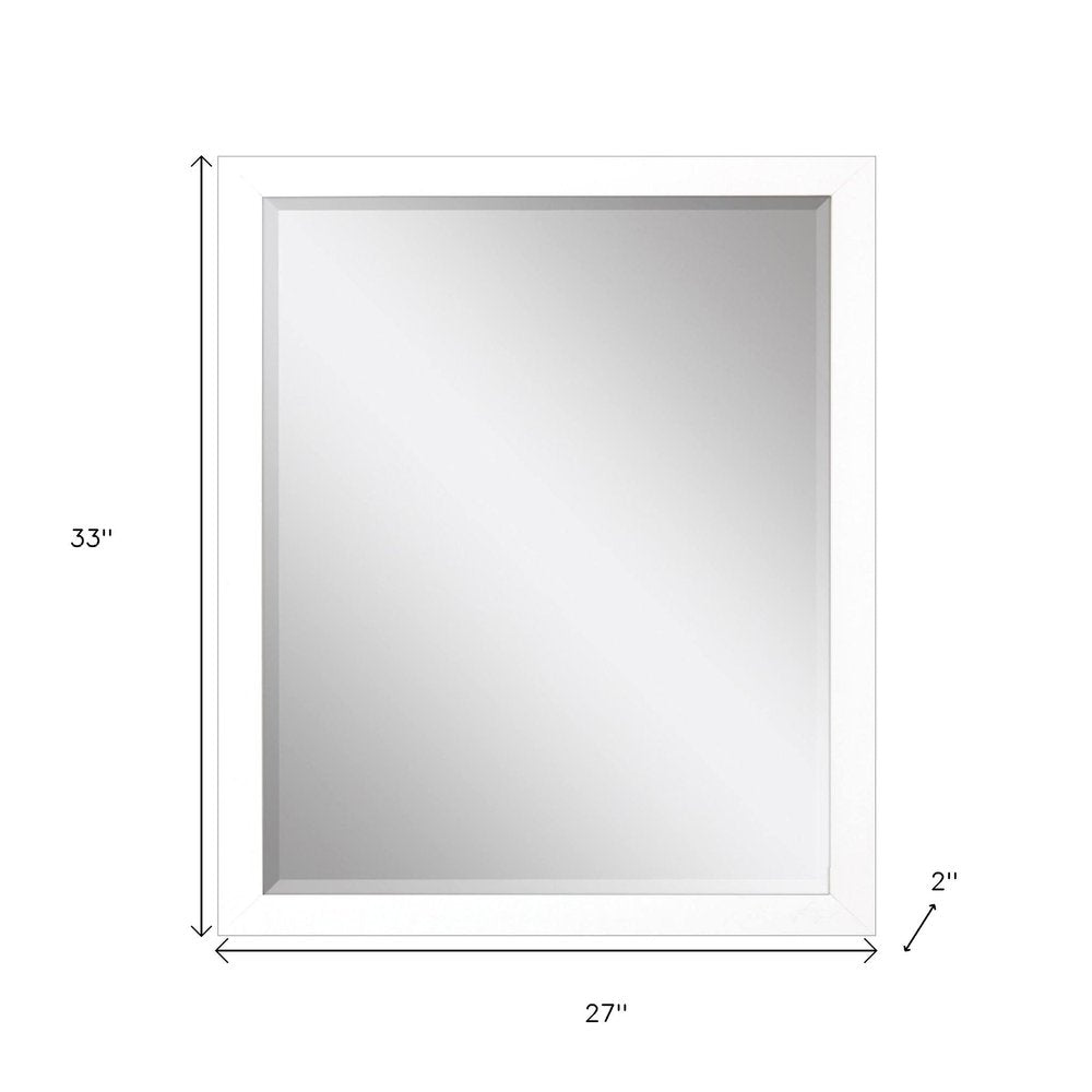 33" White Framed Accent Mirror — view 5
