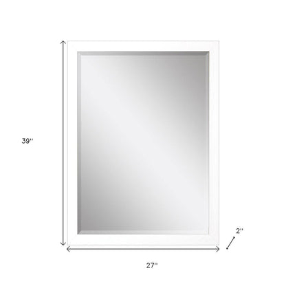 39" White Accent Mirror