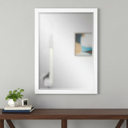 39" White Accent Mirror