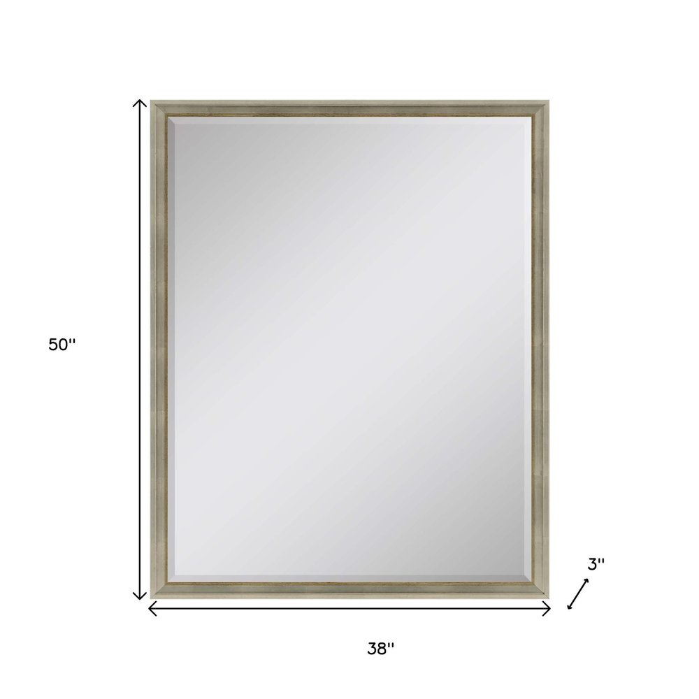 50" Silver Wood Accent Mirror — view 3