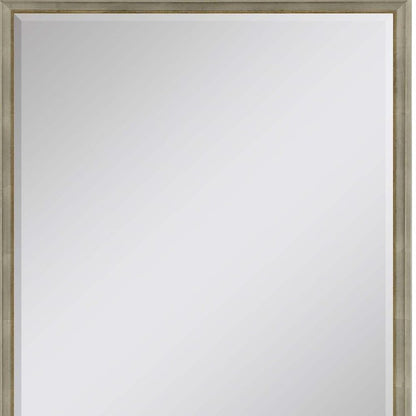 50" Silver Wood Accent Mirror