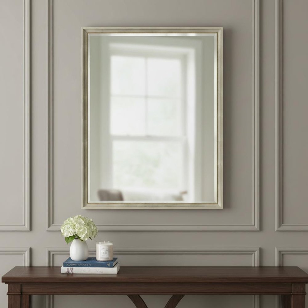 50" Silver Wood Accent Mirror — view 4