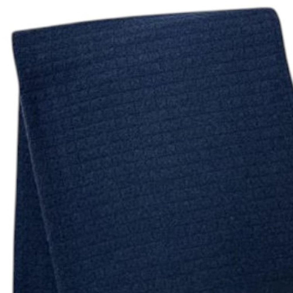 50" X 67" Navy Blue Cotton Blend Woven Throw Blanket with Fringe HomeRoots