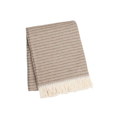 55" X 70" Camel Cotton Blend Woven Plush Throw Blanket with Fringe HomeRoots