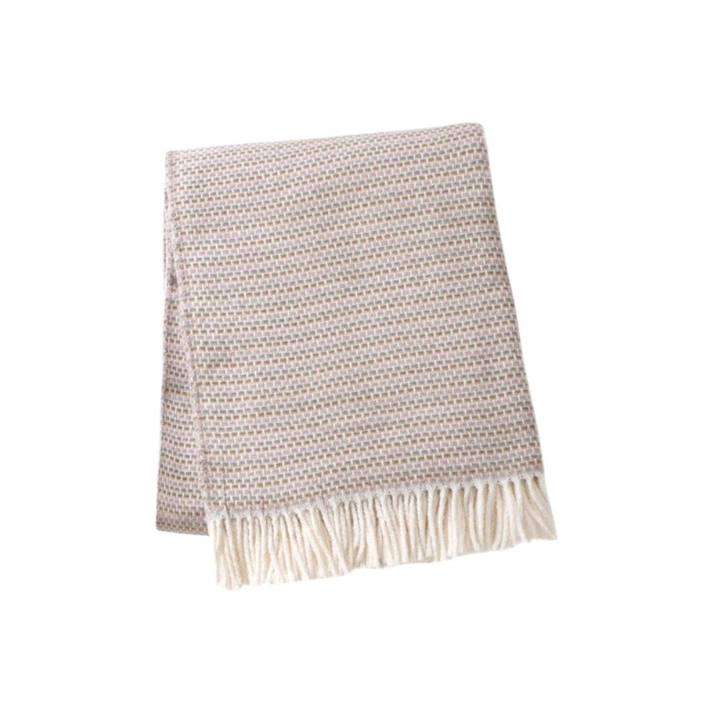 55" X 70" Chestnut Cotton Blend Woven Plush Throw Blanket with Fringe HomeRoots