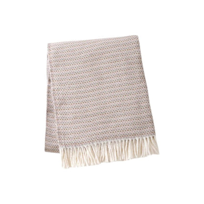 55" X 70" Chestnut Cotton Blend Woven Plush Throw Blanket with Fringe HomeRoots