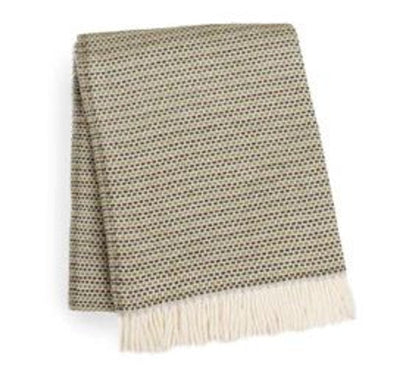 55" X 70" Moss Green Cotton Blend Woven Plush Throw Blanket with Fringe HomeRoots