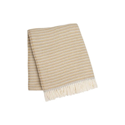 55" X 70" Stone Cotton Blend Woven Plush Throw Blanket with Fringe HomeRoots