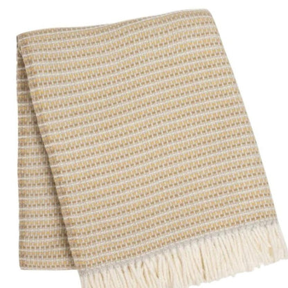 55" X 70" Stone Cotton Blend Woven Plush Throw Blanket with Fringe HomeRoots
