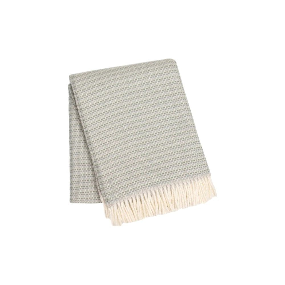 55" X 70" Slate Blue Cotton Blend Woven Plush Throw Blanket with Fringe HomeRoots