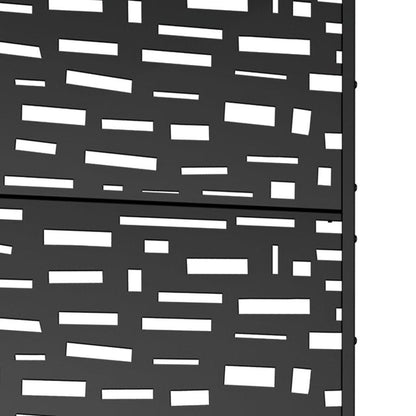 72" X 35" Black Metal Rectangular Planter Box