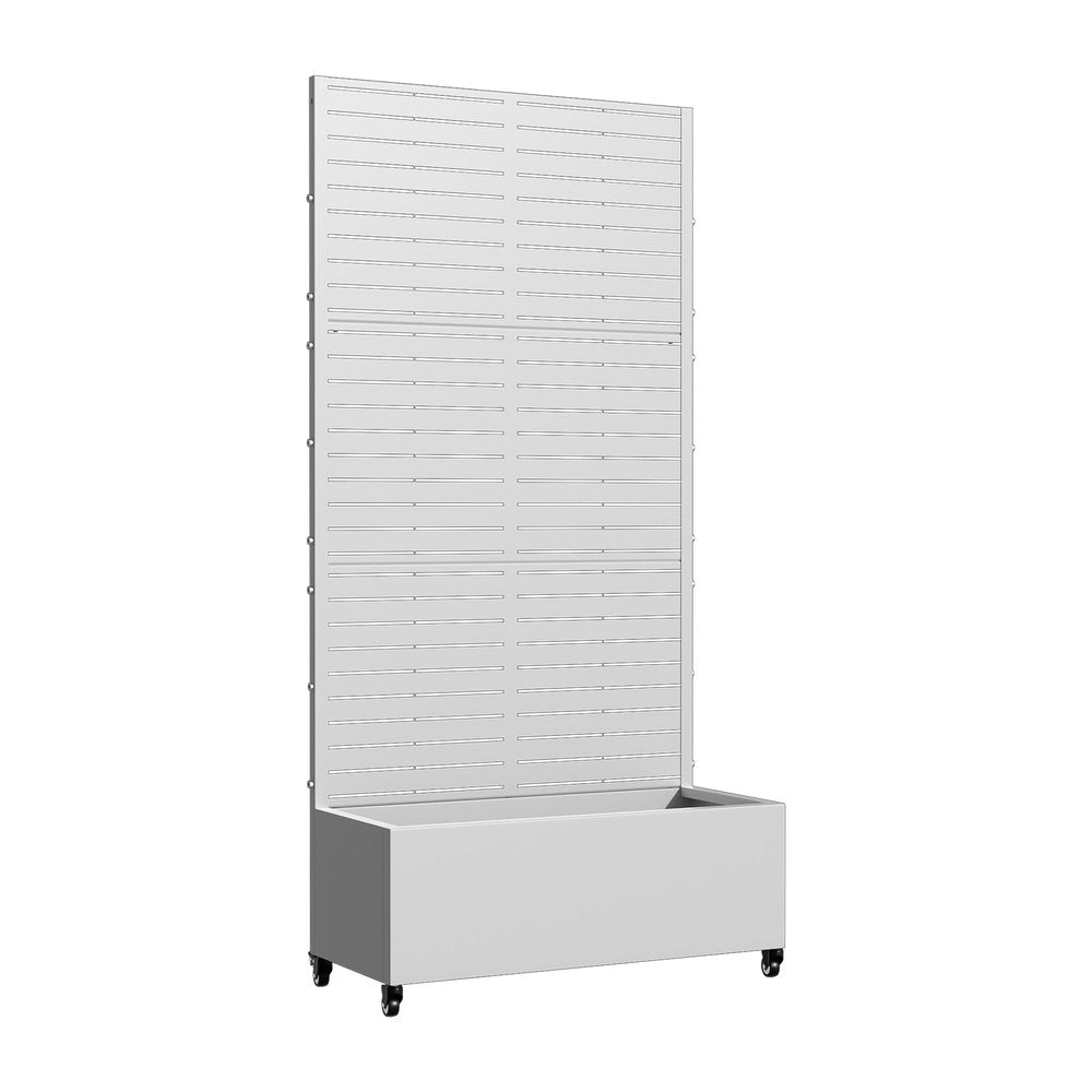 73" X 35" White Metal Rectangular Planter Box HomeRoots