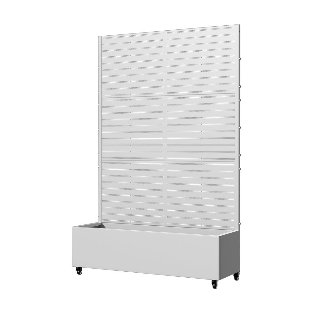 72" X 47" White Metal Rectangular Planter Box — view 4