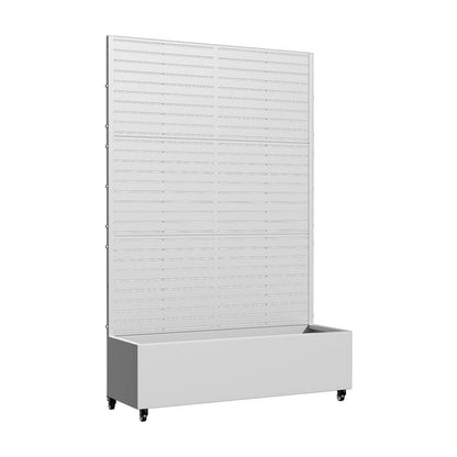 72" X 47" White Metal Rectangular Planter Box HomeRoots