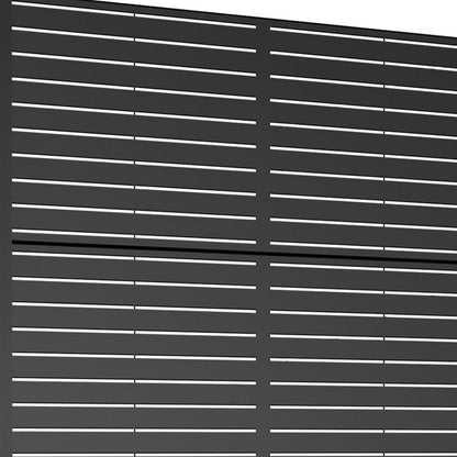 72" X 35" Black Metal Rectangular Planter Box