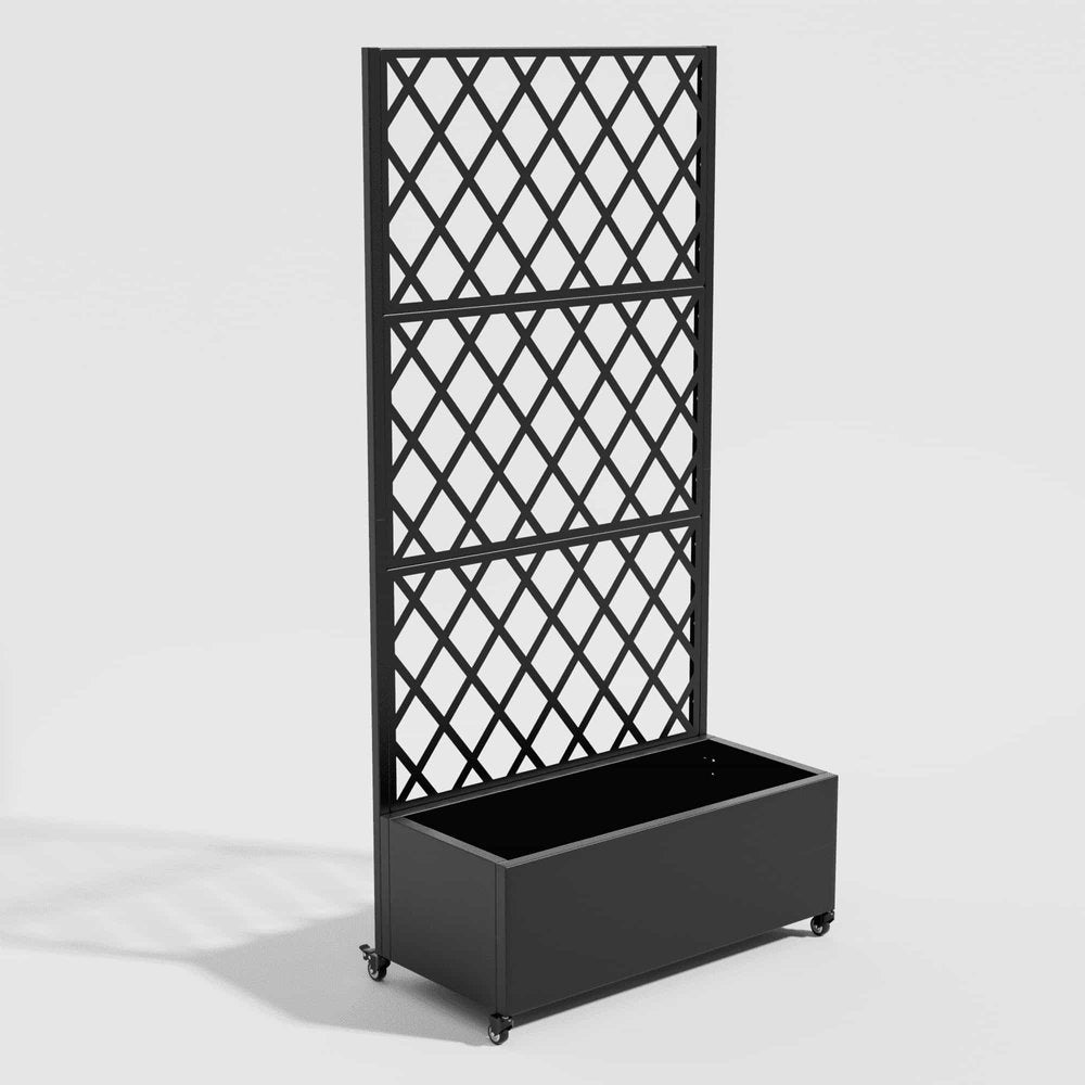 72" X 35" Black Metal Rectangular Planter Box HomeRoots