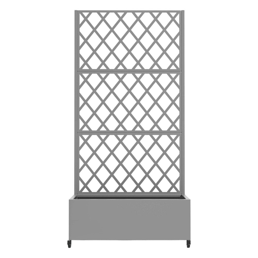 72" X 35" Gray Metal Rectangular Planter Box — view 2
