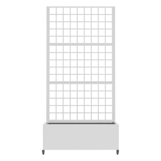 73" X 35" White Metal Rectangular Planter Box