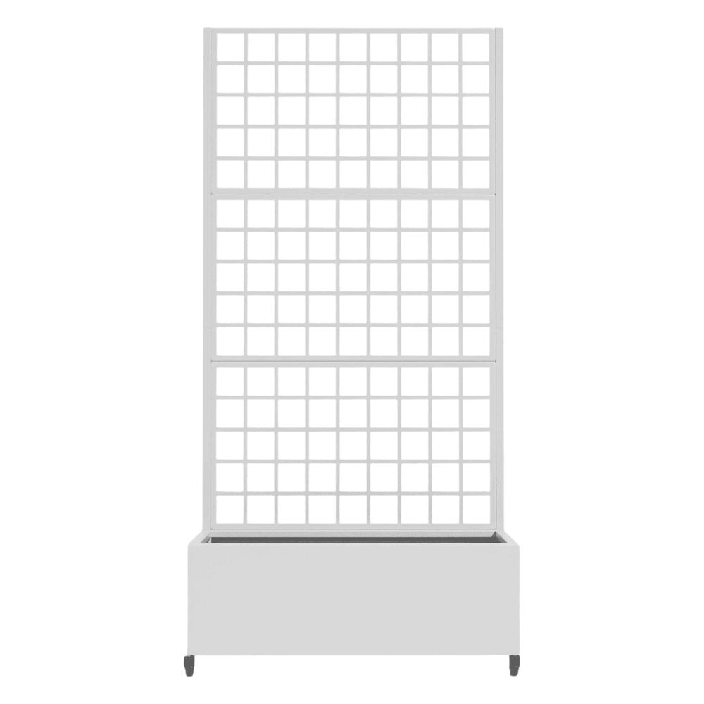 73" X 35" White Metal Rectangular Planter Box HomeRoots