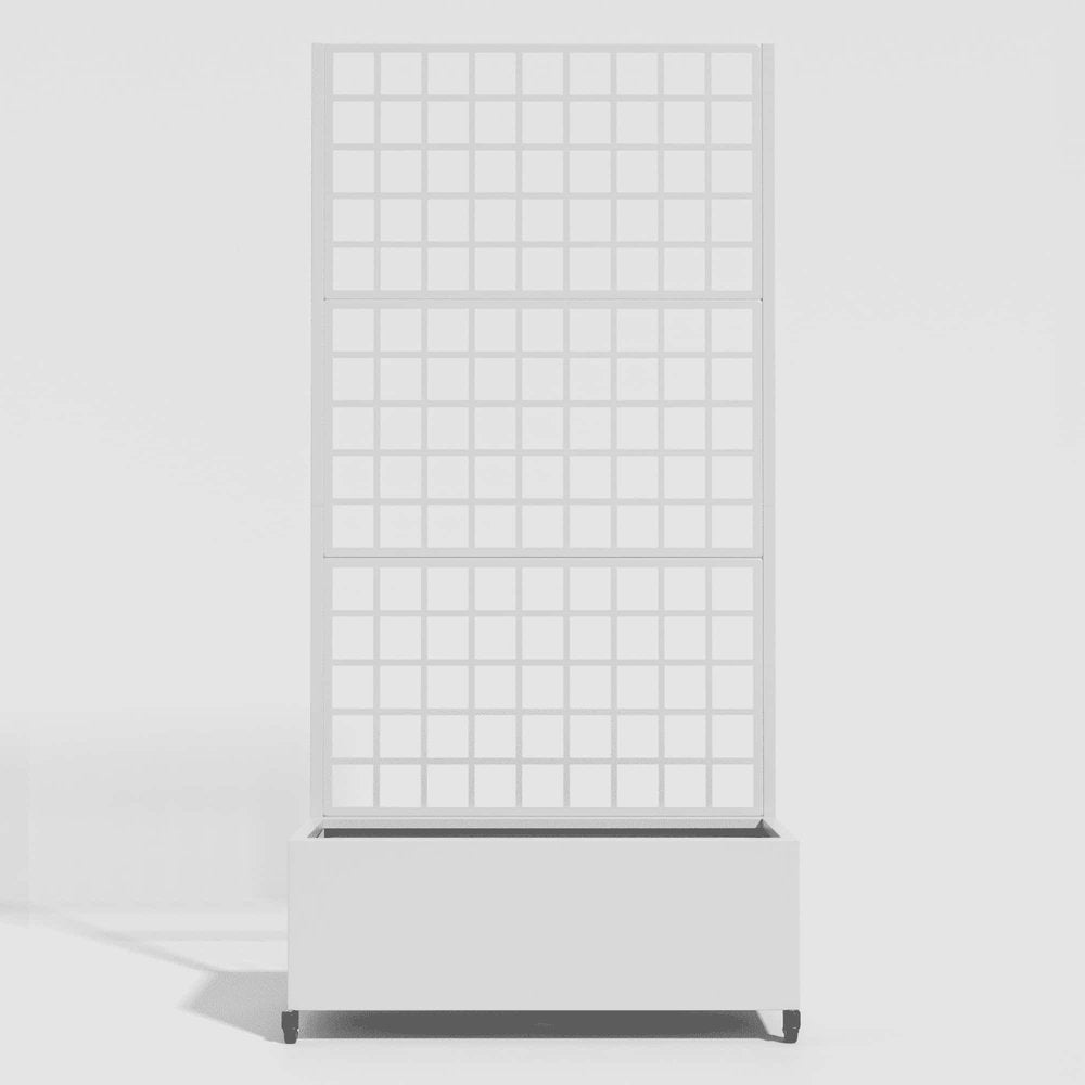 73" X 35" White Metal Rectangular Planter Box HomeRoots