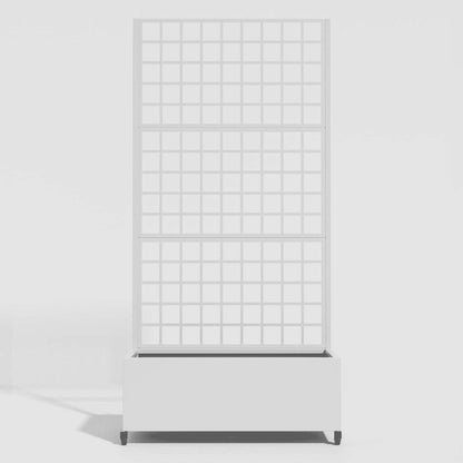 73" X 35" White Metal Rectangular Planter Box HomeRoots