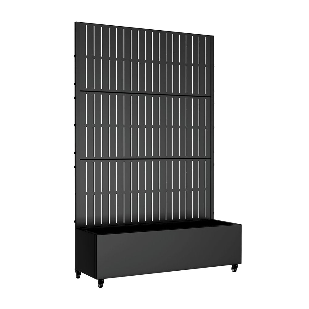72" X 47" Black Metal Rectangular Planter Box HomeRoots