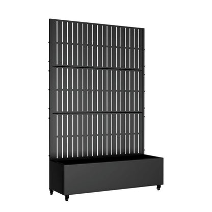 72" X 47" Black Metal Rectangular Planter Box HomeRoots