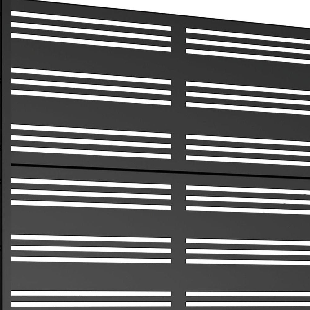 72" X 47" Black Metal Rectangular Planter Box — view 3