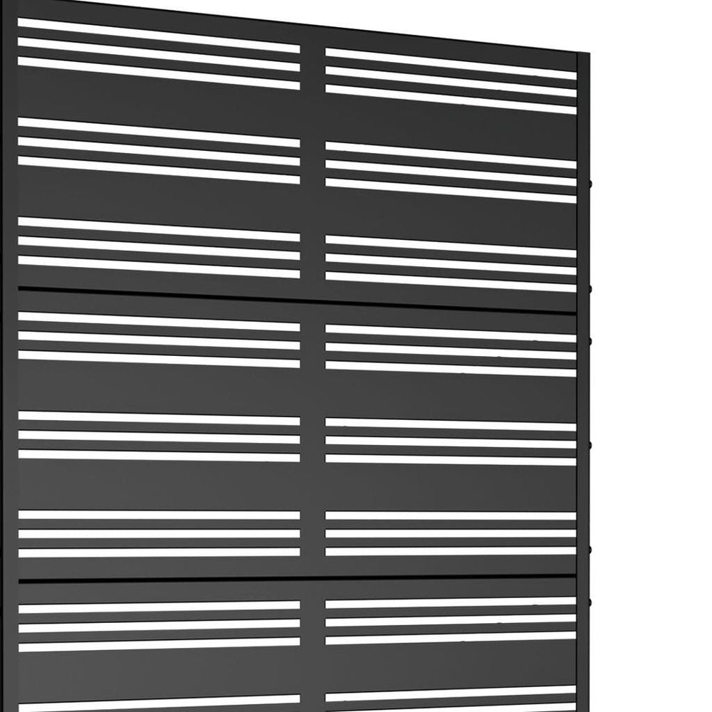72" X 47" Black Metal Rectangular Planter Box — view 4