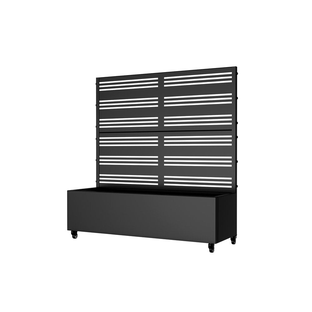 47" X 47" Black Metal Rectangular Planter Box — view 3