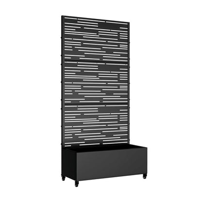 72" X 35" Black Metal Rectangular Planter Box HomeRoots