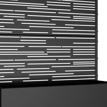 47" X 47" Black Metal Rectangular Planter Box HomeRoots