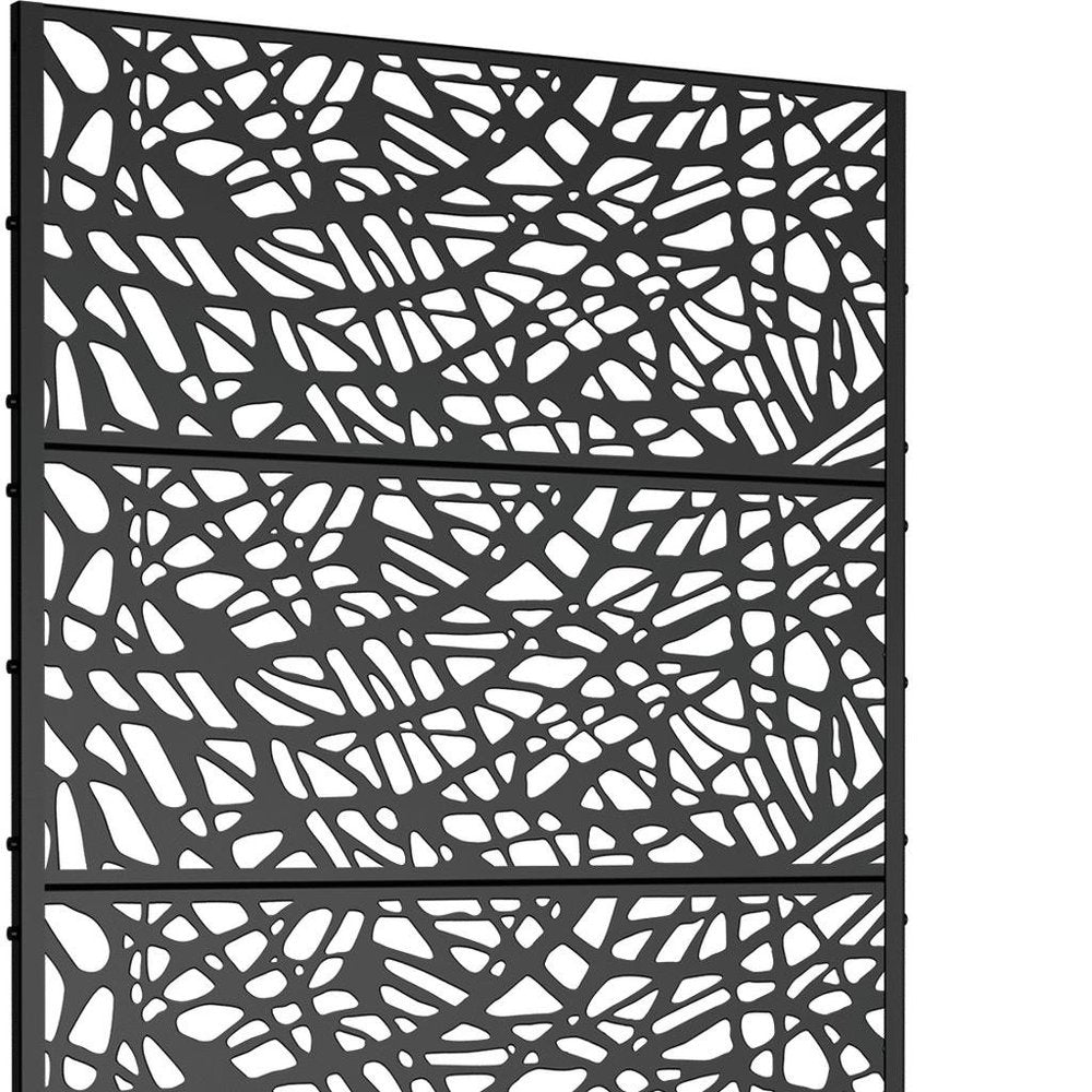 72" X 47" Black Metal Rectangular Planter Box — view 4