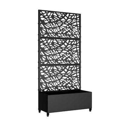 72" X 35" Black Metal Rectangular Planter Box HomeRoots
