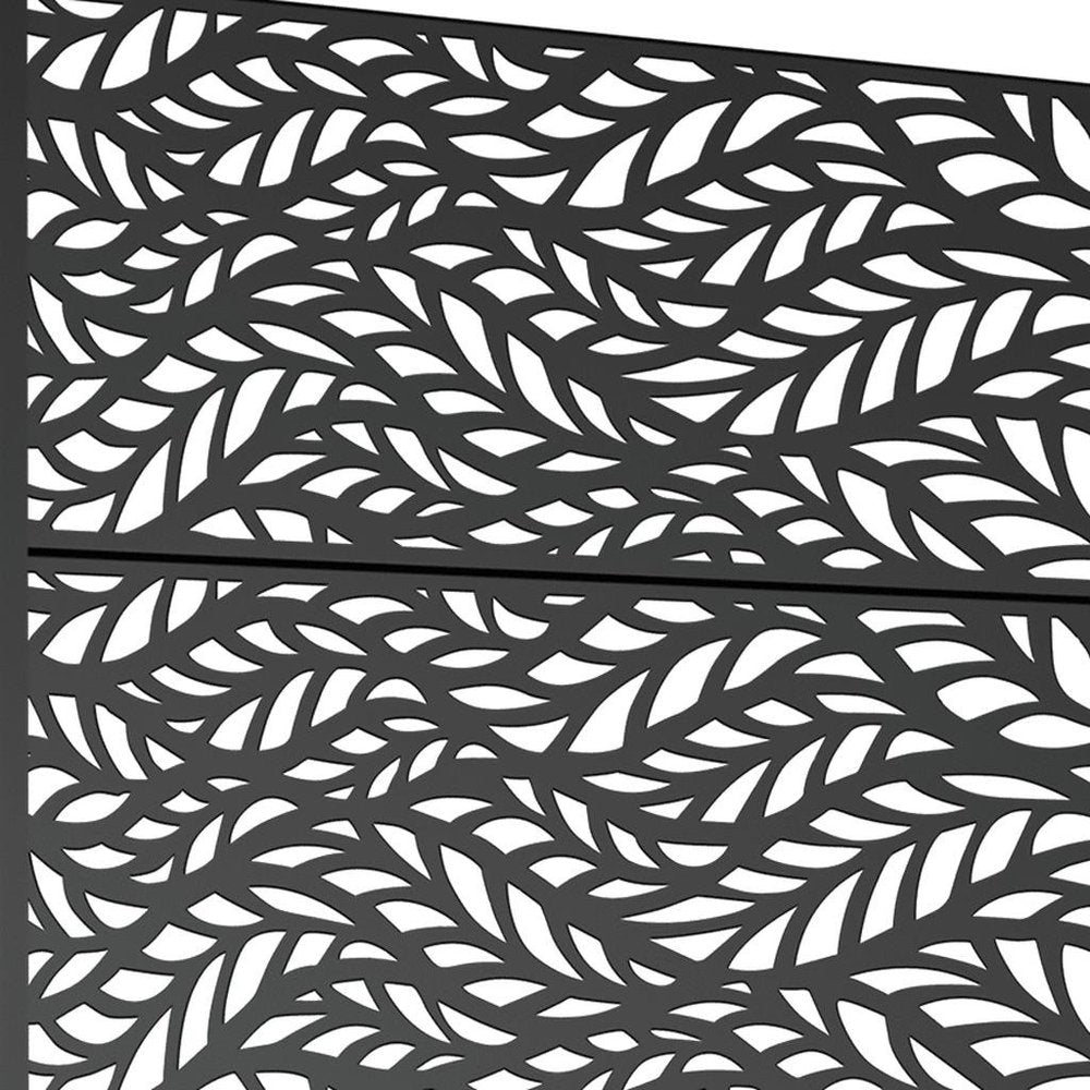 72" X 47" Black Metal Rectangular Planter Box — view 2