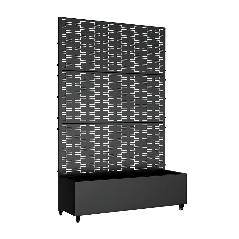 72" X 47" Black Metal Rectangular Planter Box HomeRoots