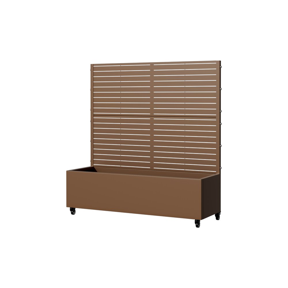 47" X 47" Brown Metal Rectangular Planter Box — view 4