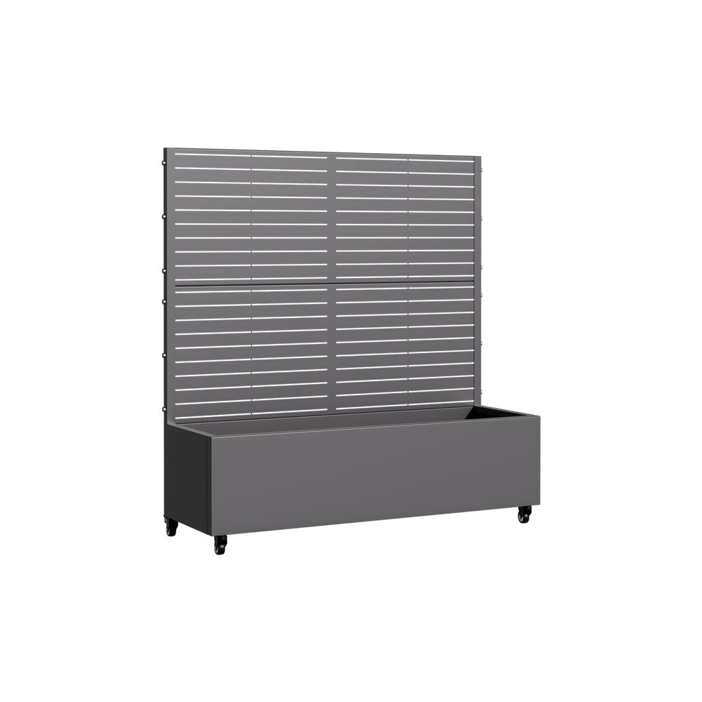47" X 47" Gray Metal Rectangular Planter Box — view 1
