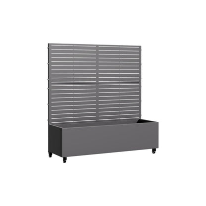 47" X 47" Gray Metal Rectangular Planter Box