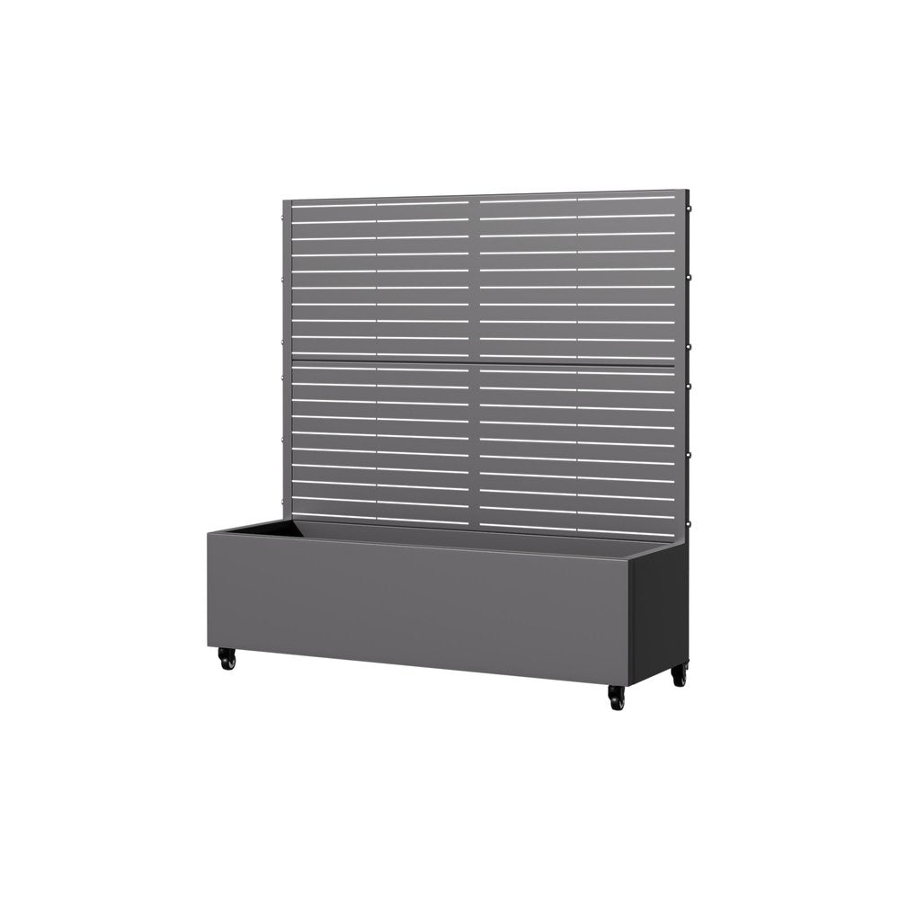 47" X 47" Gray Metal Rectangular Planter Box — view 3