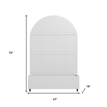 72" X 47" White Metal Rectangular Planter Box HomeRoots