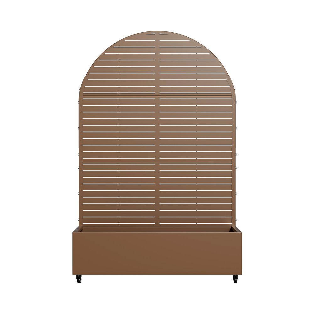 72" X 47" Brown Metal Rectangular Planter Box — view 2