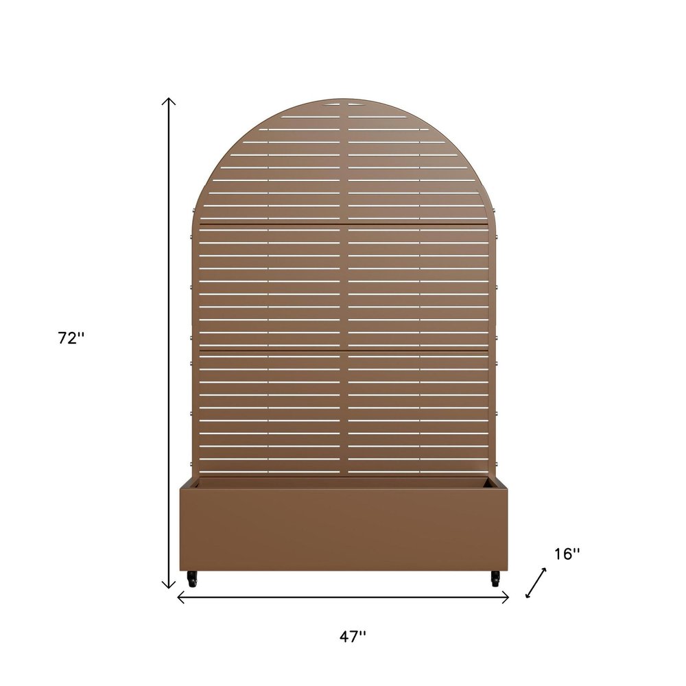 72" X 47" Brown Metal Rectangular Planter Box HomeRoots
