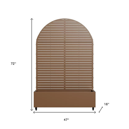 72" X 47" Brown Metal Rectangular Planter Box HomeRoots