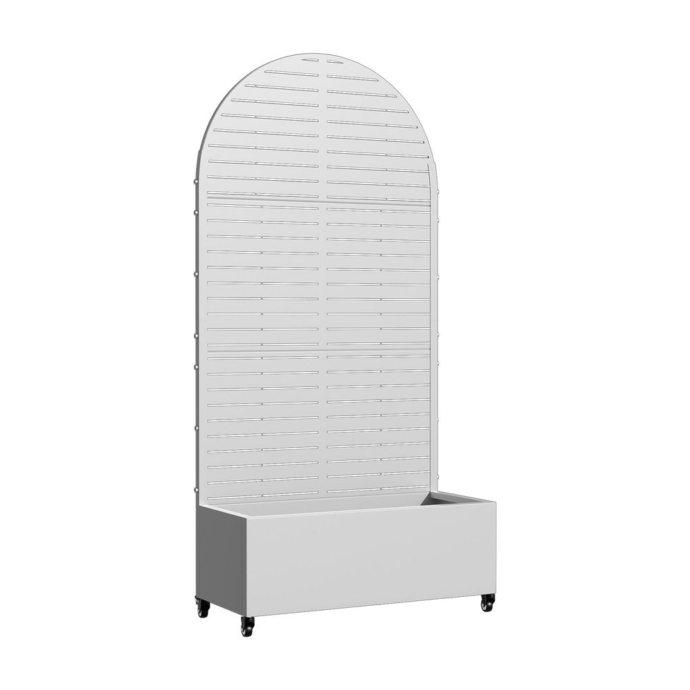 72" X 35" White Metal Rectangular Planter Box HomeRoots