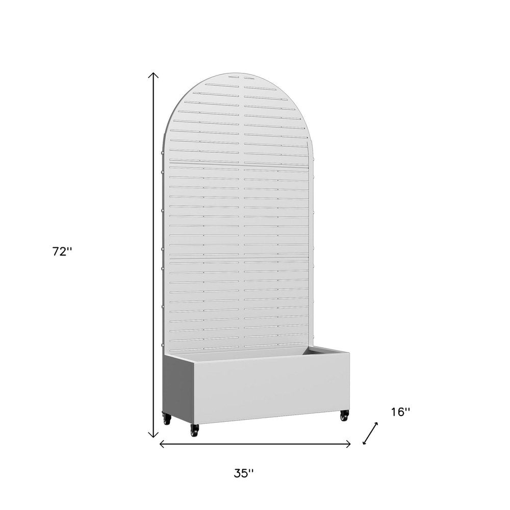 72" X 35" White Metal Rectangular Planter Box HomeRoots